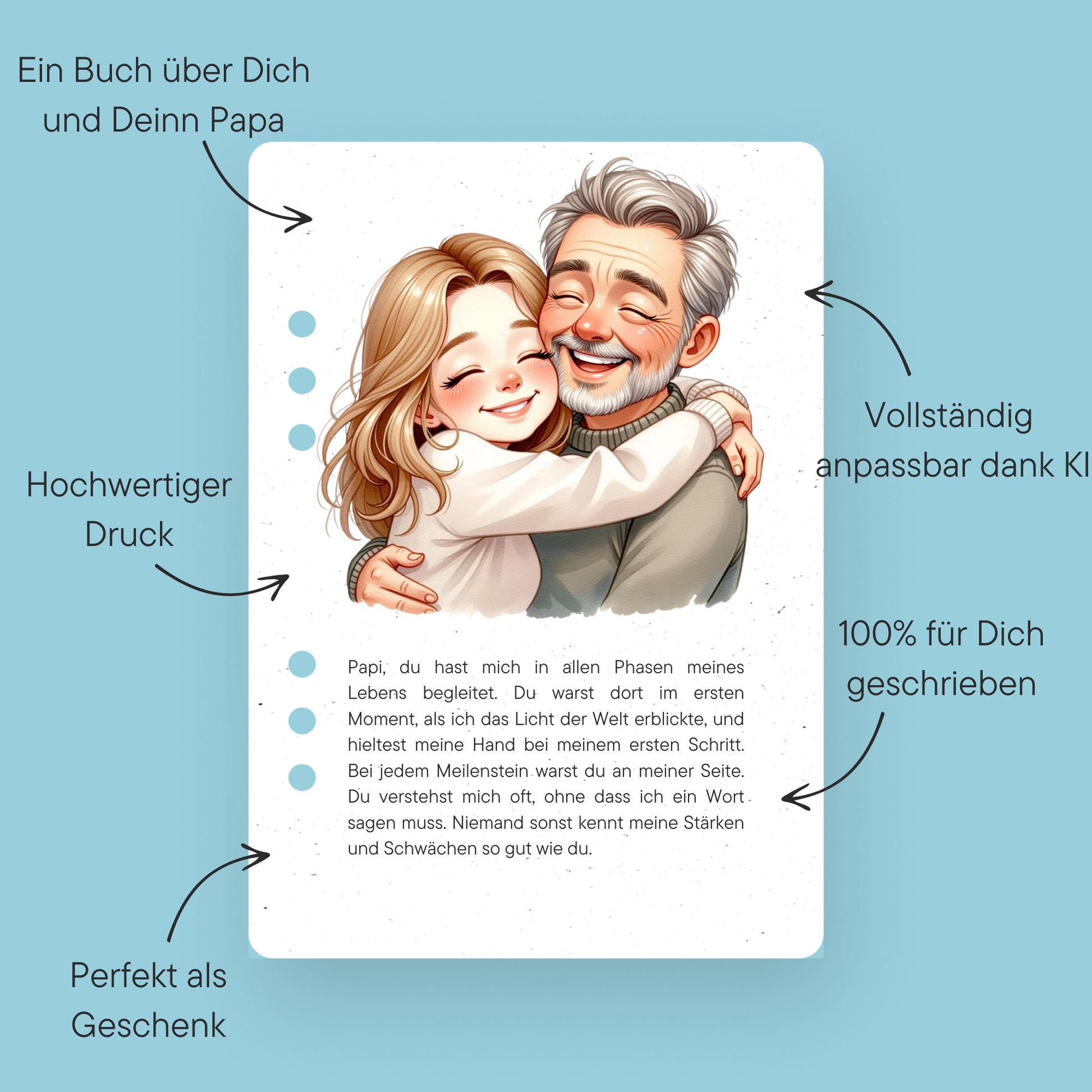 Danke für alles, Papa I Personalisiertes Buch für Papa - DreamyTales