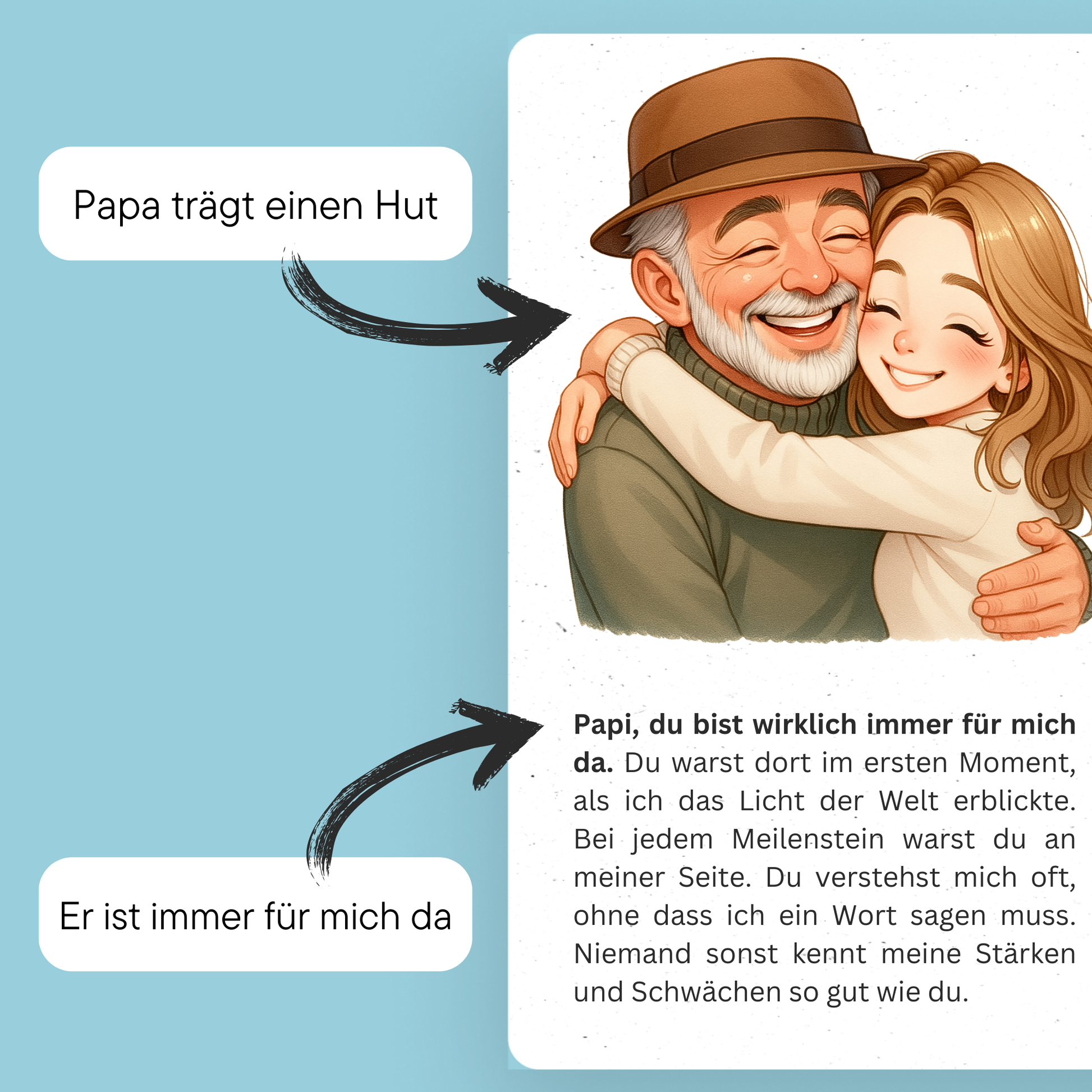 Danke für alles, Papa I Personalisiertes Buch für Papa - DreamyTales