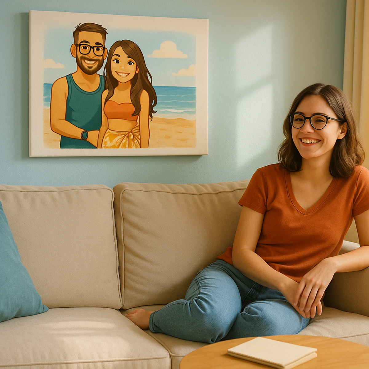 Individuelle Fotoleinwand – Illustration deines Lieblingsbildes im Querformat