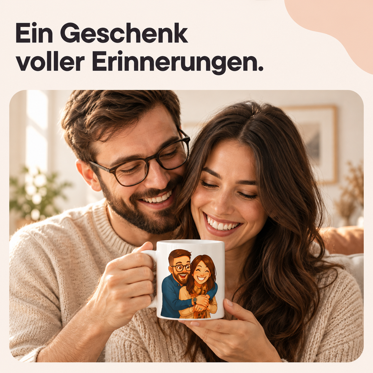 Personalisierte Premium Tasse mit Druckmotiv: Produktbild 3