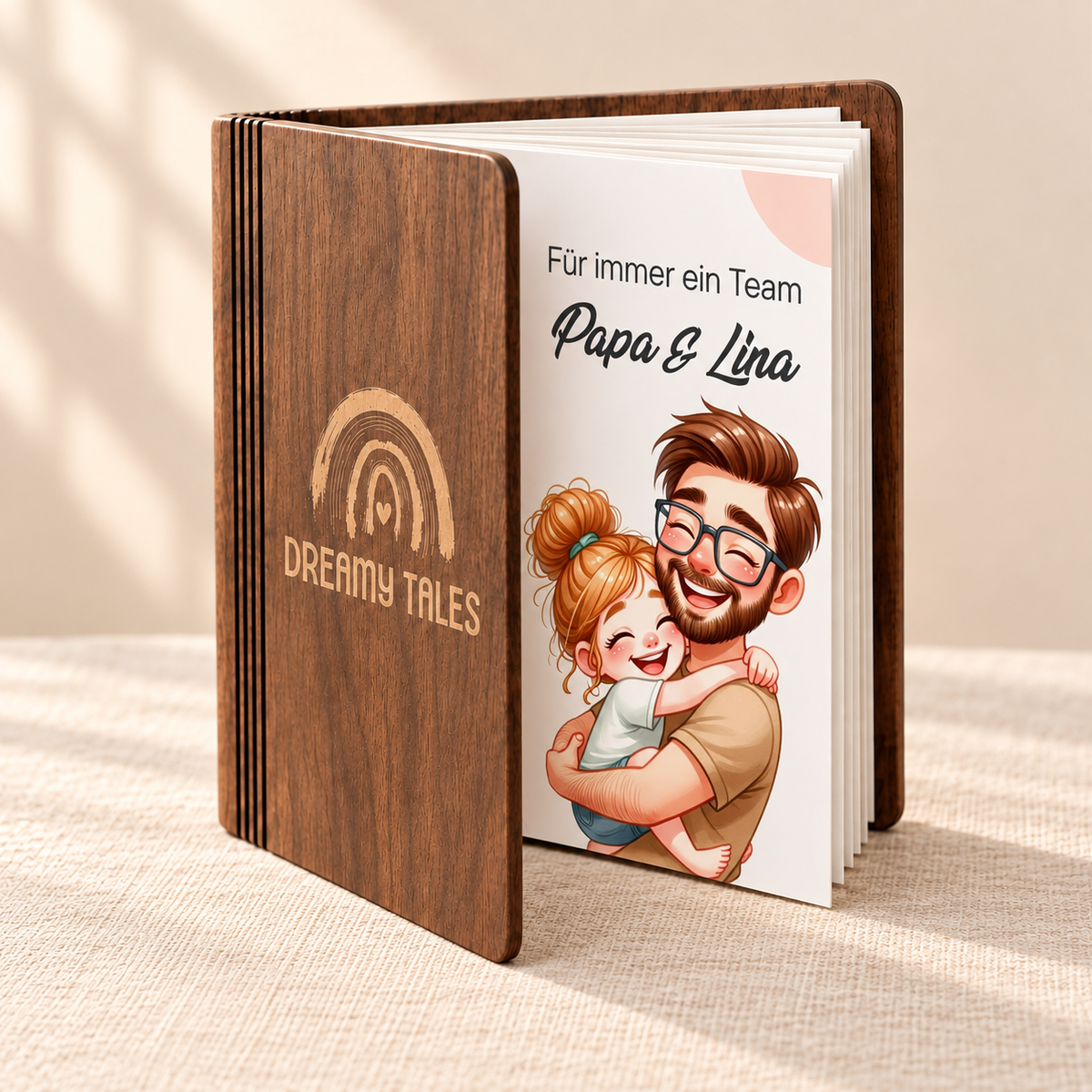 Personalisiertes Buch über Papa & Kind: Für immer ein Team: Titelbild