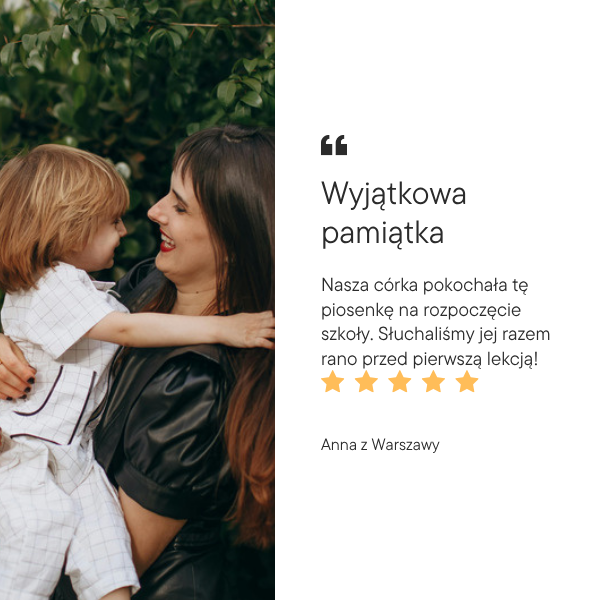 Spersonalizowana piosenka na rozpoczęcie szkoły - zdjęcie produktu 4